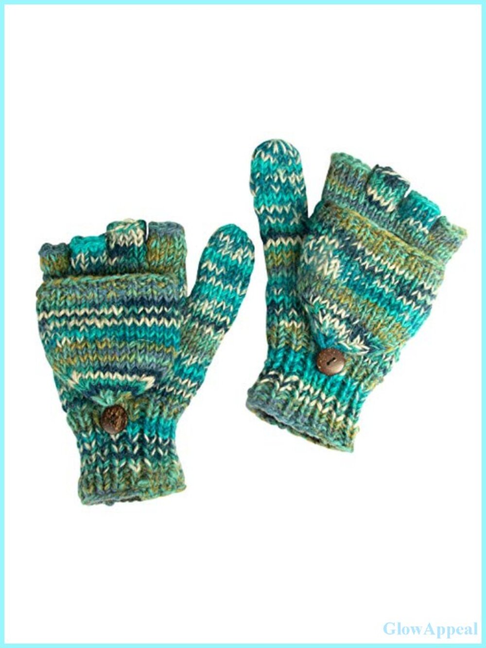 Convertible Wool Mittens with Fleece Lining Cable Knit Winter Gloves